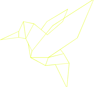 ISPA Kolibri Kolibri gelb auf weißem Hintergrund