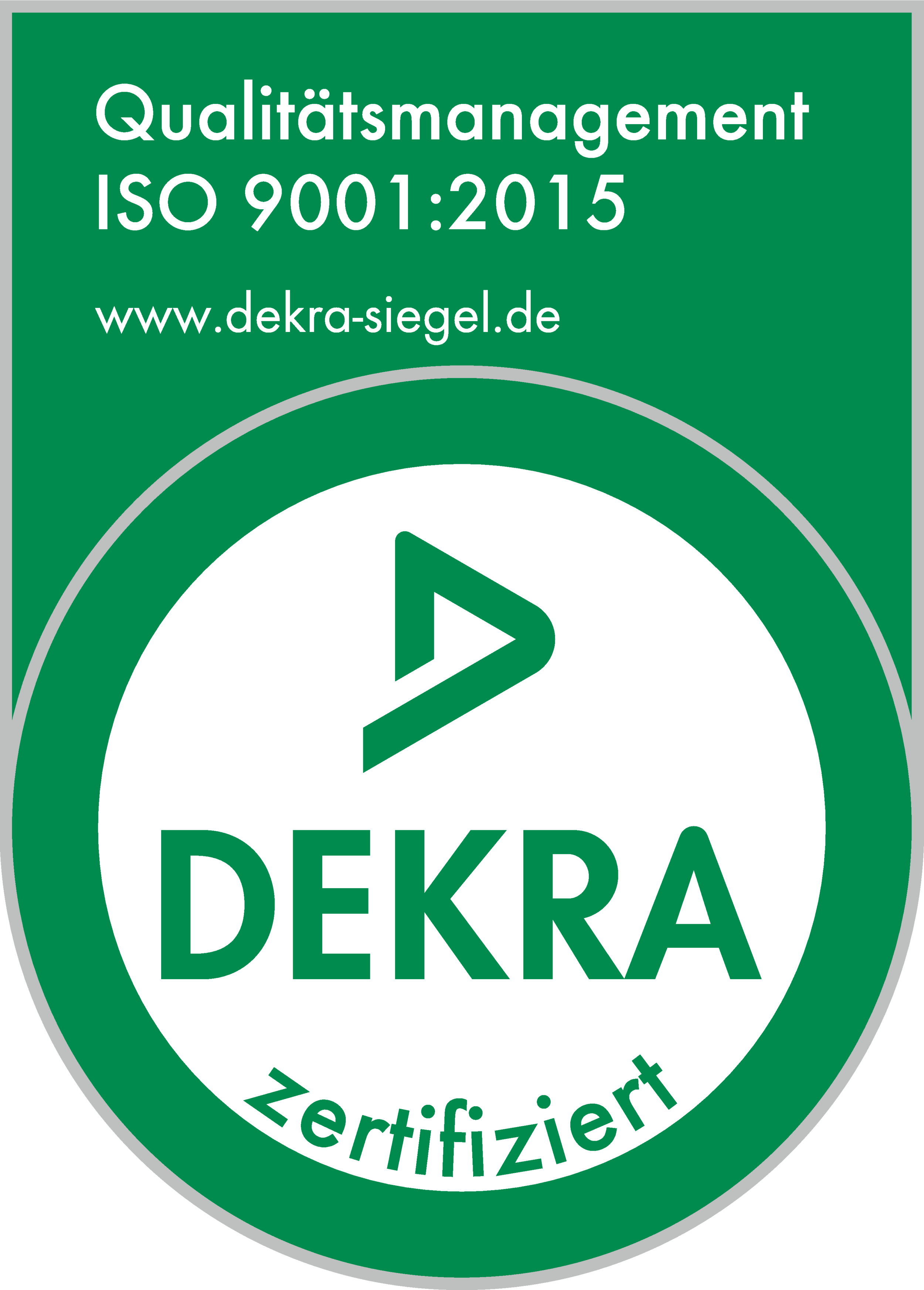 German_Siegel Qualitaetsmanagement ISO 9001 2015-1 DEKRA Zertifikat ISO 9001